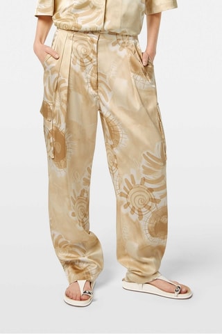 Pantalon taille haute - Beige