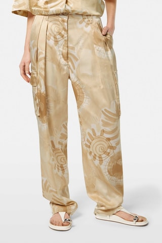 Pantalon taille haute - Beige