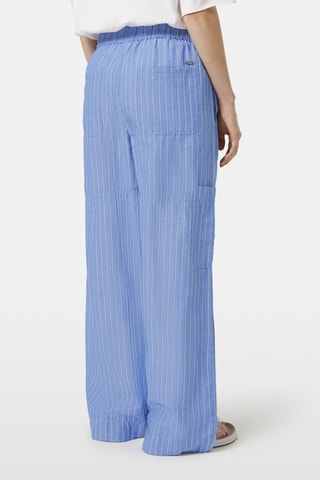 Pantalon cargo en lin - Bleu