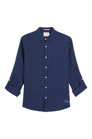 Chemise en lin - Bleu marine
