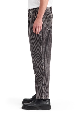 Pantalon regular en velours - Noir
