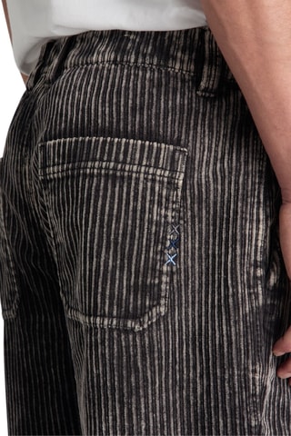 Pantalon regular en velours - Noir