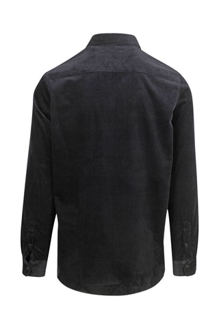 Chemise regular en velours - Noir