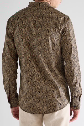 Chemise regular - Noir et beige