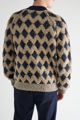 Gilet en laine et alpaga - Bleu marine