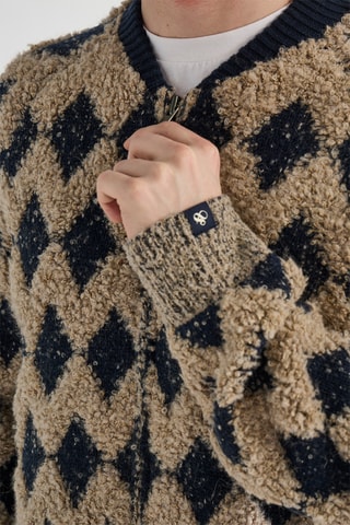 Gilet en laine et alpaga - Bleu marine