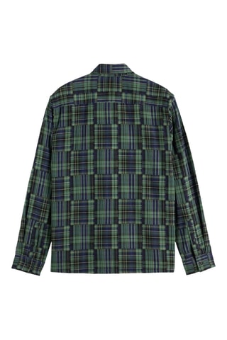Chemise relaxed - Bleu marine et vert