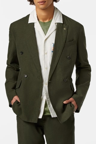 Blazer en lin - Vert olive