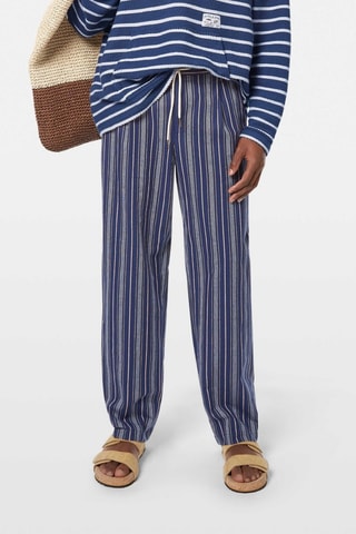 Pantalon en lin - Bleu