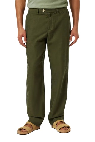 Chino relaxed en lin - Kaki