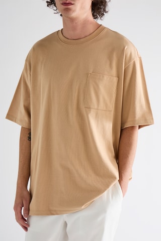 T-shirt en coton biologique - Beige