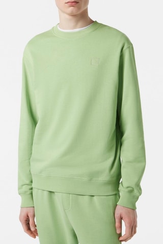 Sweat regular en coton biologique - Vert clair