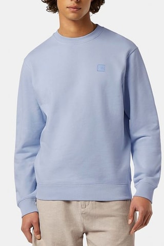 Sweat regular en coton biologique - Bleu clair