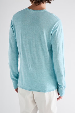 Pull en lin - Bleu
