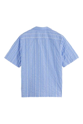 Chemise regular en broderie anglaise - Bleu clair