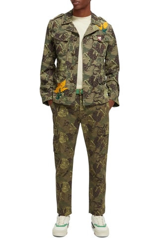 Veste regular en coton biologique - Vert