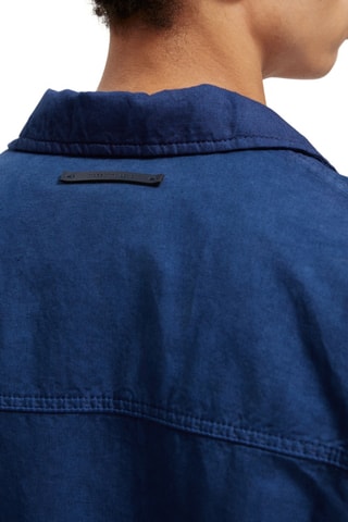 Veste tie and dye en lin et coton biologique - Bleu