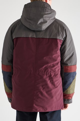 Parka à capuche - Bordeaux et kaki