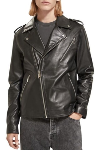 Veste en cuir - Noir