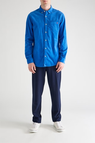 Chemise en velours - Bleu