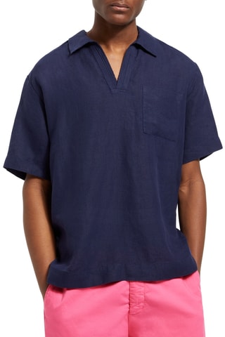 Chemise en lin - Bleu marine