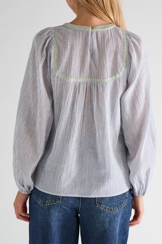 Blouse en coton biologique - Bleu clair