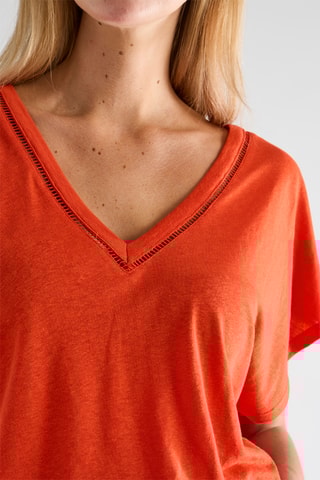 T-shirt en lin - Orange