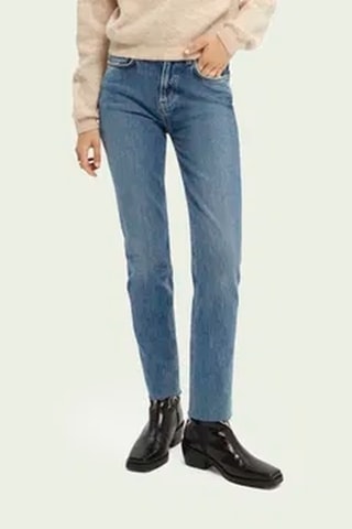 Jean slim taille haute - Bleu clair