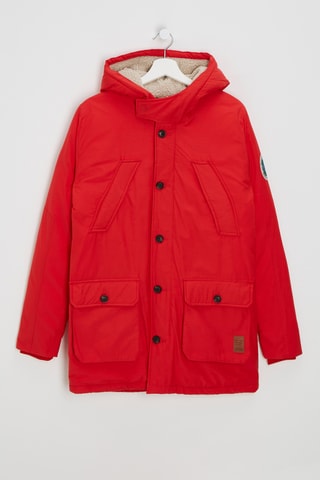 Parka à capuche - Rouge