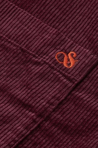 Chemise en velours - Bordeaux