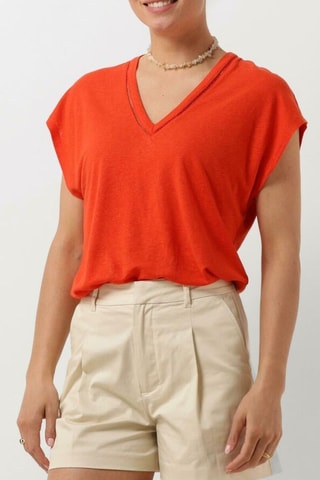 Top en lin - Orange