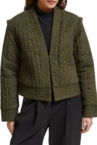 Veste réversible en coton biologique - Vert et rose