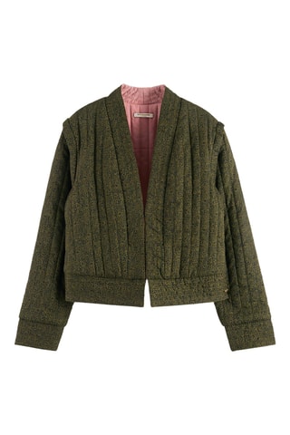 Veste réversible en coton biologique - Vert et rose