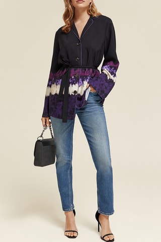 Blazer relaxed tie and dye - Noir et violet