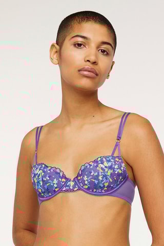 Soutien-gorge ampliforme Steamy Floral - Violet 