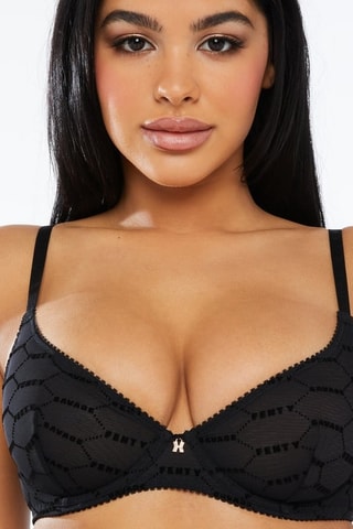 Soutien-gorge Flocked - Noir