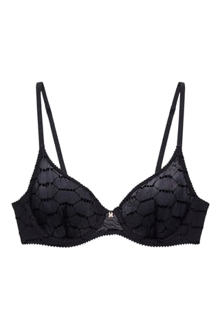 Soutien-gorge Flocked - Noir