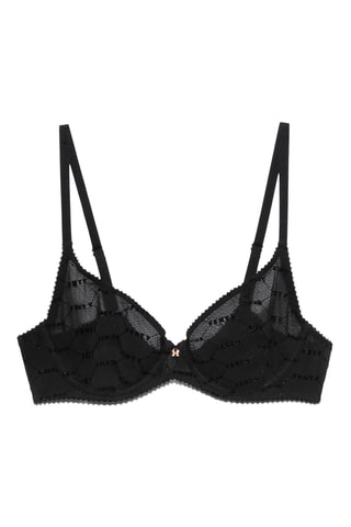 Soutien-gorge Flocked logo - Noir