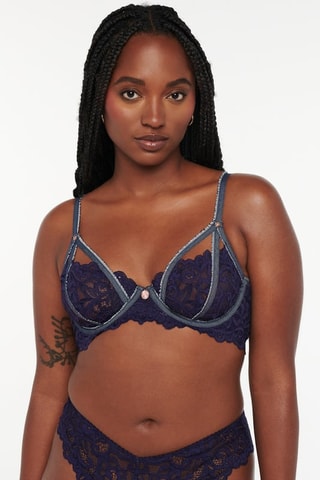 Soutien-gorge Framed In Denim - Bleu marine