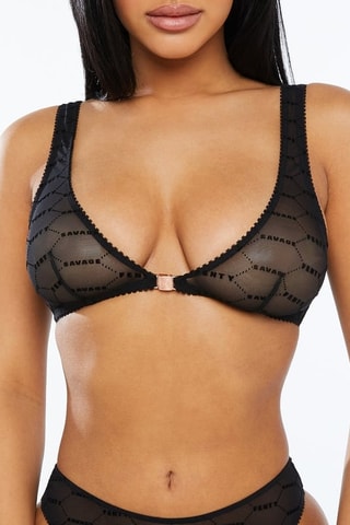 Soutien-gorge Flocked - Noir
