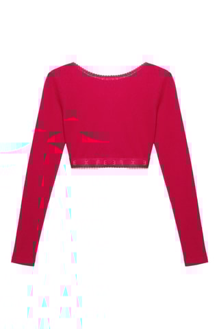 Crop top Pointelle Jersey - Rouge