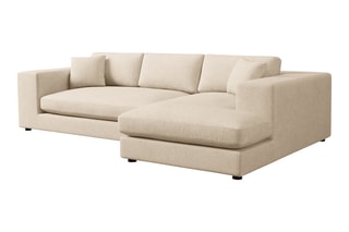 Canapé d'angle droit Tendance Beige