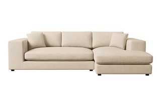 Canapé d'angle droit Tendance Beige