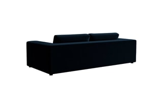 Canapé Tendance - Bleu foncé - 4 places - Toucher velours