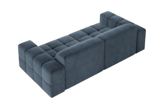 Canapé Luc - Bleu foncé - 3 places - En tissu structurel