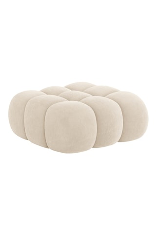 Pouf Maurice - Beige - Tissu chenille