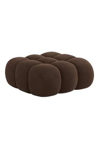Pouf Maurice - Marron - Tissu velours