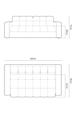 Canapé Yohan - Beige clair - 2 places - En tissu structurel