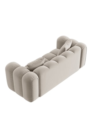 Canapé Clotilde - Beige clair - 2 places - Revêtement en velours