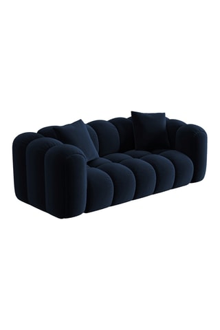 Canapé Clotilde - Bleu roi - 2 places - Revêtement en velours